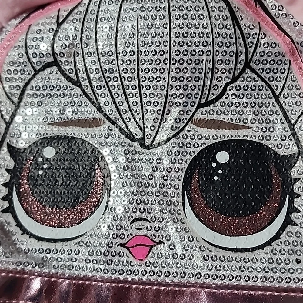 Lol‎ Queen Kitty Pink Sequin Cat Backpack